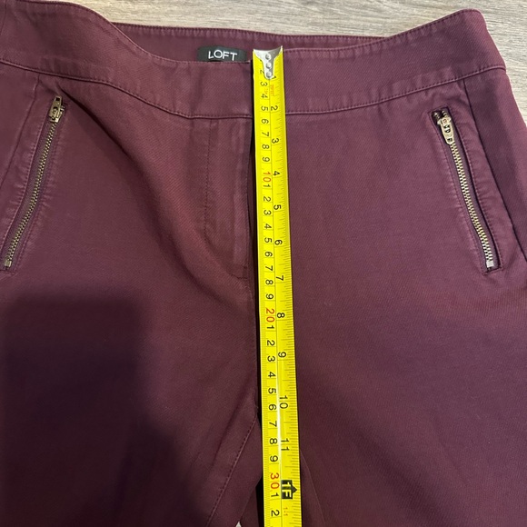 LOFT Marisa Skinny Maroon Size 10 Women’s Pants - Picture 6 of 9